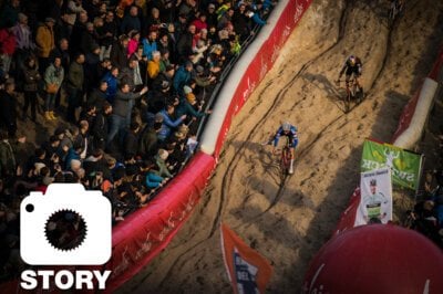 Fotostory Cyclocross Weltcup Zonhoven 2023: Pommes und Spiele in der Sandkuhle