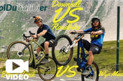 DH-Bike oder Rennrad?: Wyn Masters bezwingt den Col Du Galibier